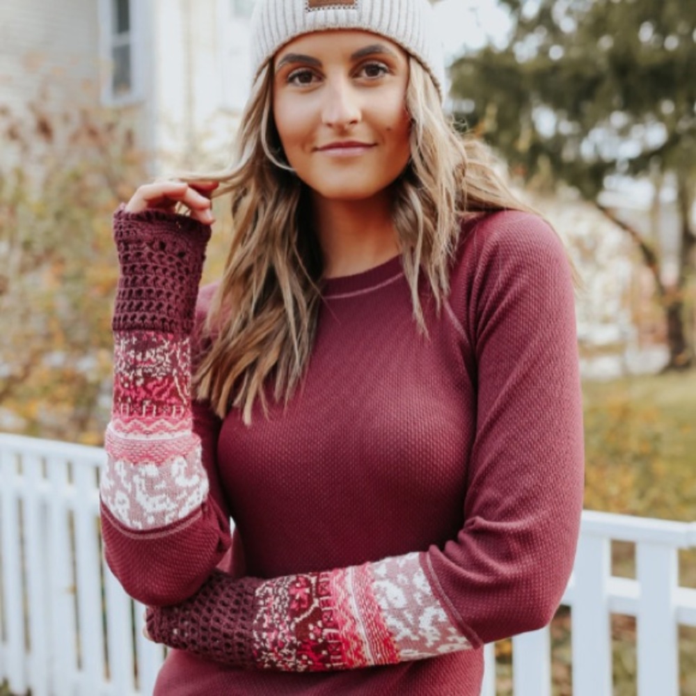 FREE PEOPLE IN THE MIX CUFF TEE